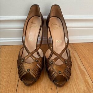 Christian Louboutin Bronze Platforms